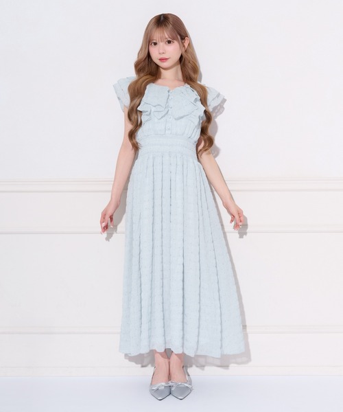 apres jour（アプレジュール）の「ドットフリルデザインワンピース（ワンピース・レディース・オフホワイト/ラベンダー/ライトイエロー/ライトブルー・SMALL/MEDIUM/X-LARGE）」の7枚目の写真