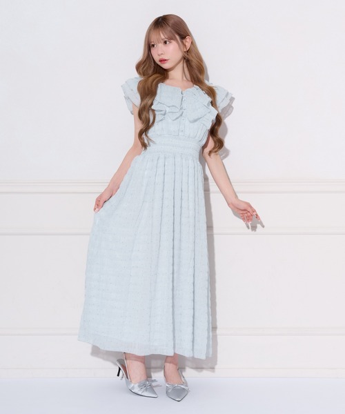 apres jour（アプレジュール）の「ドットフリルデザインワンピース（ワンピース・レディース・オフホワイト/ラベンダー/ライトイエロー/ライトブルー・SMALL/MEDIUM/X-LARGE）」の6枚目の写真
