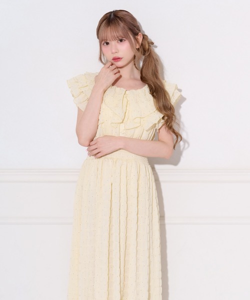 apres jour（アプレジュール）の「ドットフリルデザインワンピース（ワンピース・レディース・オフホワイト/ラベンダー/ライトイエロー/ライトブルー・SMALL/MEDIUM/X-LARGE）」の17枚目の写真