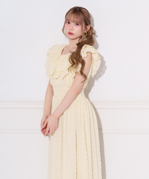 apres jour（アプレジュール）の「ドットフリルデザインワンピース（ワンピース・レディース・オフホワイト/ラベンダー/ライトイエロー/ライトブルー・SMALL/MEDIUM/X-LARGE）」の19枚目の写真