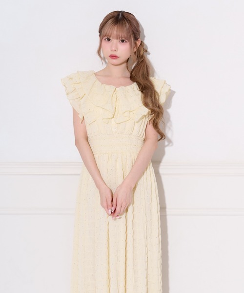 apres jour（アプレジュール）の「ドットフリルデザインワンピース（ワンピース・レディース・オフホワイト/ラベンダー/ライトイエロー/ライトブルー・SMALL/MEDIUM/X-LARGE）」の18枚目の写真