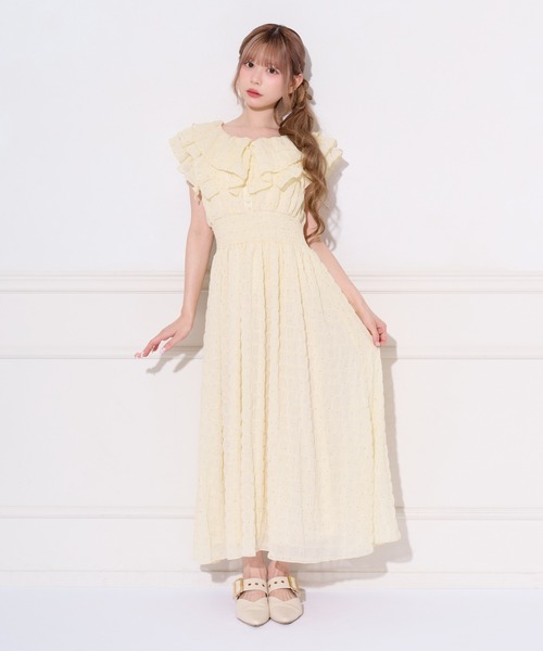 apres jour（アプレジュール）の「ドットフリルデザインワンピース（ワンピース・レディース・オフホワイト/ラベンダー/ライトイエロー/ライトブルー・SMALL/MEDIUM/X-LARGE）」の21枚目の写真