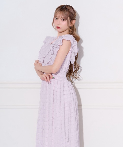 apres jour（アプレジュール）の「ドットフリルデザインワンピース（ワンピース・レディース・オフホワイト/ラベンダー/ライトイエロー/ライトブルー・SMALL/MEDIUM/X-LARGE）」の13枚目の写真