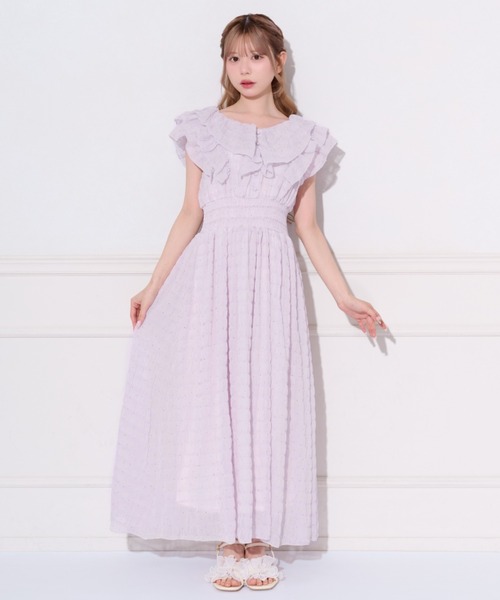 apres jour（アプレジュール）の「ドットフリルデザインワンピース（ワンピース・レディース・オフホワイト/ラベンダー/ライトイエロー/ライトブルー・SMALL/MEDIUM/X-LARGE）」の16枚目の写真