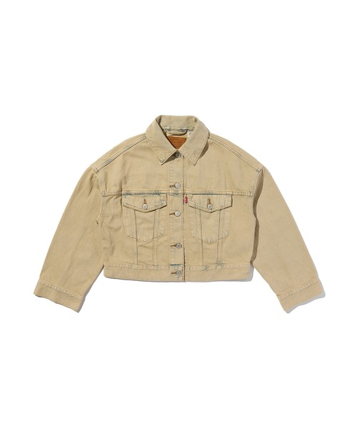 Levi's(リーバイス)の「Levi's/リーバイス ルーズ クロップド トラッカージャケット(デニムジャケット・レディース・ベージュ・M/XS/S)」の4枚目の写真