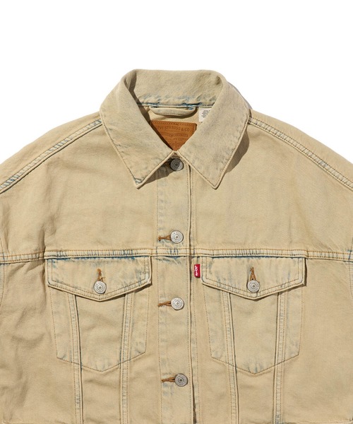 Levi's(リーバイス)の「Levi's/リーバイス ルーズ クロップド トラッカージャケット(デニムジャケット・レディース・ベージュ・M/XS/S)」の6枚目の写真