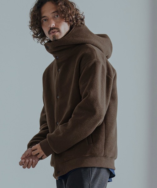 Magine(マージン)の「mj11744-Sliver Knit Snap Hooded Parka パーカー(MGN-263-018)(その他アウター・メンズ・ブラック/ブラウン/ワイン・44/46/48)」の5枚目の写真