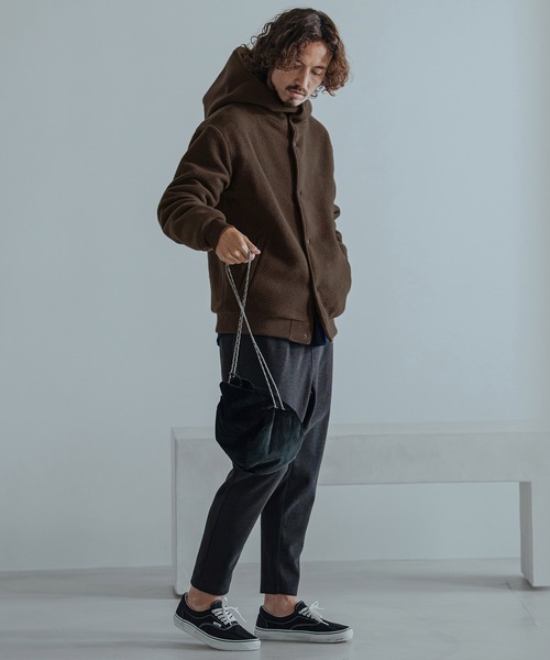Magine(マージン)の「mj11744-Sliver Knit Snap Hooded Parka パーカー(MGN-263-018)(その他アウター・メンズ・ブラック/ブラウン/ワイン・44/46/48)」の8枚目の写真
