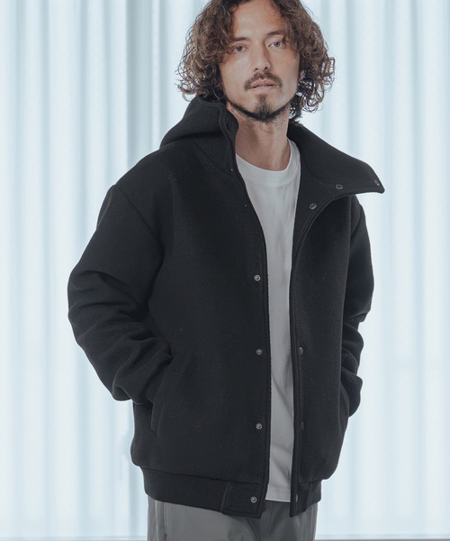 Magine(マージン)の「mj11744-Sliver Knit Snap Hooded Parka パーカー(MGN-263-018)(その他アウター・メンズ・ブラック/ブラウン/ワイン・44/46/48)」の10枚目の写真
