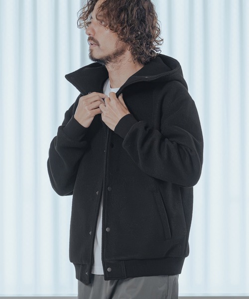 Magine(マージン)の「mj11744-Sliver Knit Snap Hooded Parka パーカー(MGN-263-018)(その他アウター・メンズ・ブラック/ブラウン/ワイン・44/46/48)」の12枚目の写真