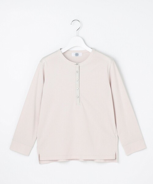 J.PRESS Ladies(J.プレス レディス)の「ドライポンチ ヘンリーネック カットソー(Tシャツ/カットソー・レディース・ピーコックグリーン系/ライトグレー系・SMALL)」の10枚目の写真