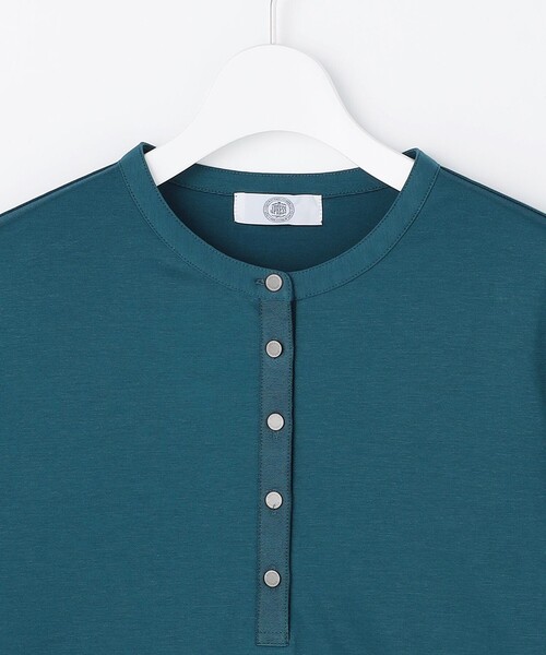 J.PRESS Ladies(J.プレス レディス)の「ドライポンチ ヘンリーネック カットソー(Tシャツ/カットソー・レディース・ピーコックグリーン系/ライトグレー系・SMALL)」の14枚目の写真