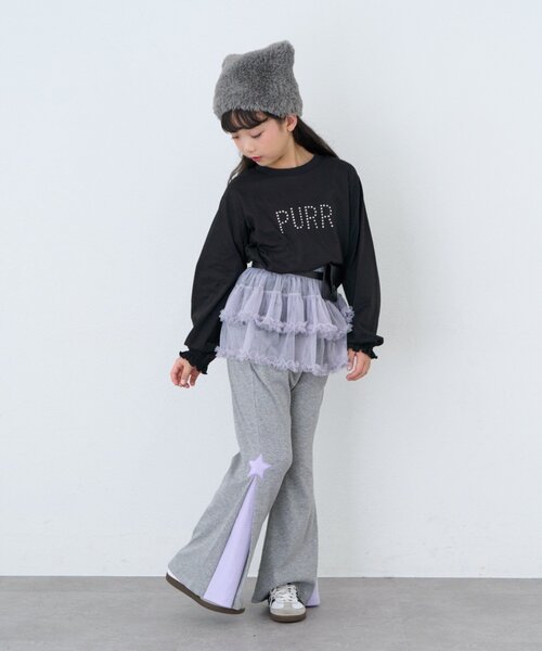 CIAOPANIC TYPY(チャオパニックティピー)の「【KIDS】レイヤードチュールミニスカート/WEB限定カラーあり(スカート・キッズ・ブラック/グレー/ピンク/ホワイト・ONE SIZE)」の6枚目の写真