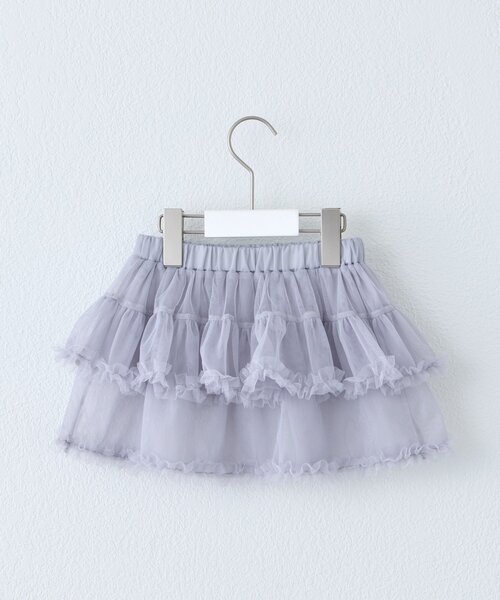 CIAOPANIC TYPY(チャオパニックティピー)の「【KIDS】レイヤードチュールミニスカート/WEB限定カラーあり(スカート・キッズ・ブラック/グレー/ピンク/ホワイト・ONE SIZE)」の11枚目の写真