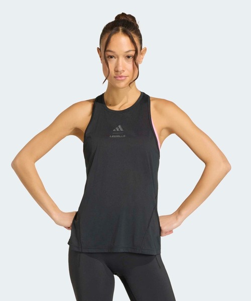 adidas(アディダス)の「Les Mills グラフィック タンクトップ / アディダス adidas(タンクトップ・レディース・ブラック・XX-LARGE/MEDIUM/LARGE/SMALL/X-LARGE/X-SMALL)」の1枚目の写真