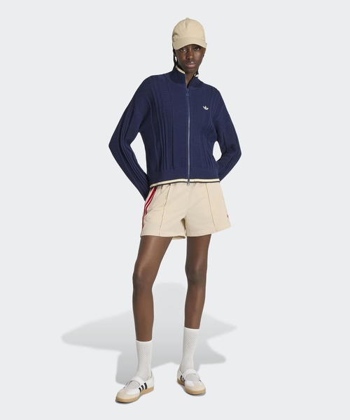 adidas(アディダス)の「ファイヤーバード ケーブルニットトラックトップ / ジャージ / トラックジャケット / アディダスオリジナルス adidas Originals(ジャージ・レディース・ブルー・XX-LARGE/LARGE/MEDIUM/SMALL/X-LARGE/X-SMALL)」の5枚目の写真