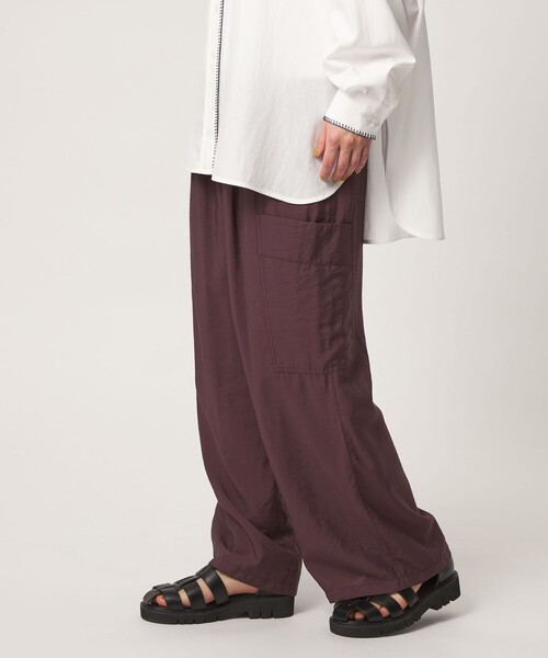 CITEN(シテン)の「<CITEN>サテンカーゴパンツ(カーゴパンツ・レディース・ナチュラル/ワイン・M/S)」の5枚目の写真