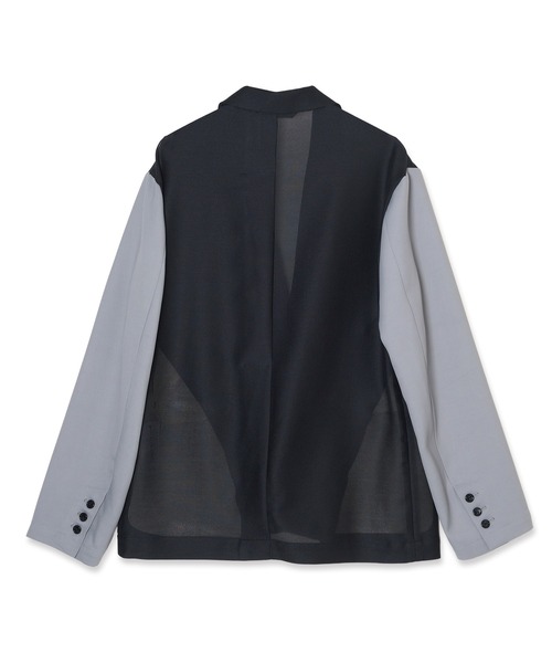 DISCOVERED（ディスカバード）の「TAILORED MESH JACKET（テーラードジャケット・メンズ・ネイビー系/ブラック・1/3）」の6枚目の写真