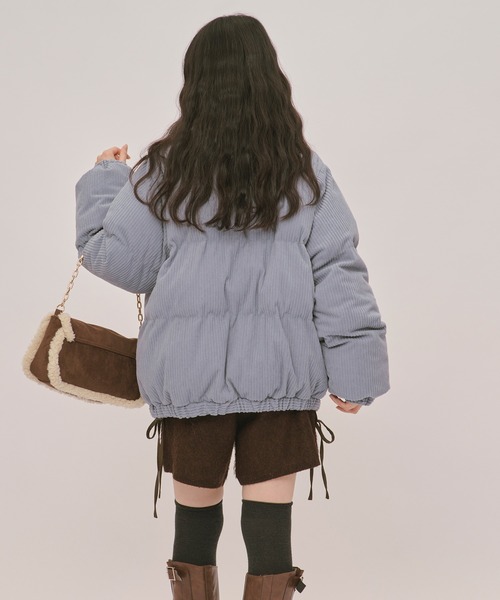 loin nuit(ロワンニュイ)の「ribbon padding blouson / リボンパディングブルゾン(ブルゾン・レディース・ブルー/ブラウン/ライトベージュ/アイボリー・FREE)」の16枚目の写真
