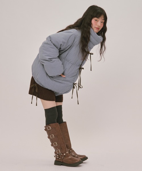 loin nuit(ロワンニュイ)の「ribbon padding blouson / リボンパディングブルゾン(ブルゾン・レディース・ブルー/ブラウン/ライトベージュ/アイボリー・FREE)」の17枚目の写真