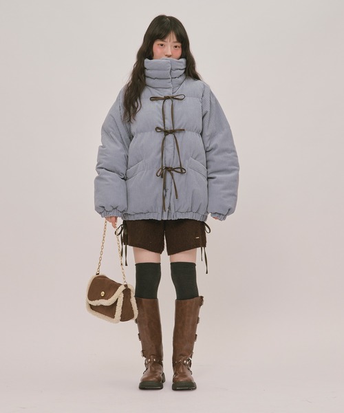 loin nuit(ロワンニュイ)の「ribbon padding blouson / リボンパディングブルゾン(ブルゾン・レディース・ブルー/ブラウン/ライトベージュ/アイボリー・FREE)」の18枚目の写真
