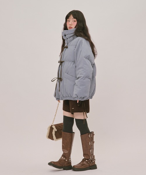 loin nuit(ロワンニュイ)の「ribbon padding blouson / リボンパディングブルゾン(ブルゾン・レディース・ブルー/ブラウン/ライトベージュ/アイボリー・FREE)」の21枚目の写真