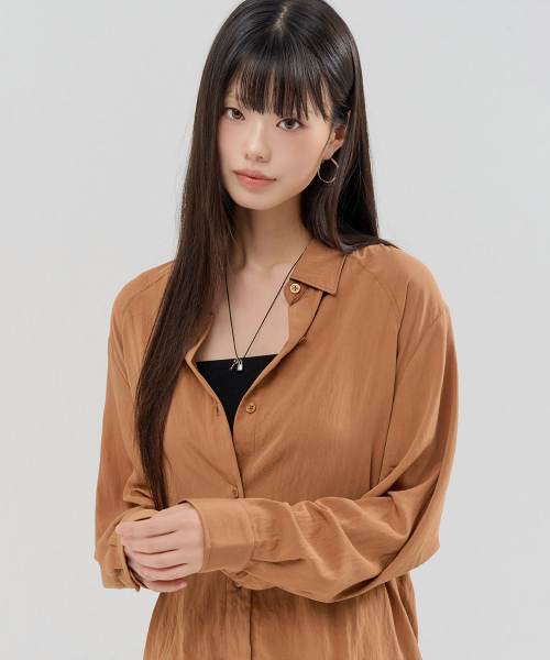 CHASECULT(チェイスカルト)の「レディース 裾変形シャツ-FERG5461B08(シャツ/ブラウス・レディース・ブラウン・FRE)」の5枚目の写真