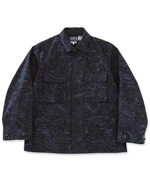 インディゴナイロンサテン チャクバツフロッキージャケット