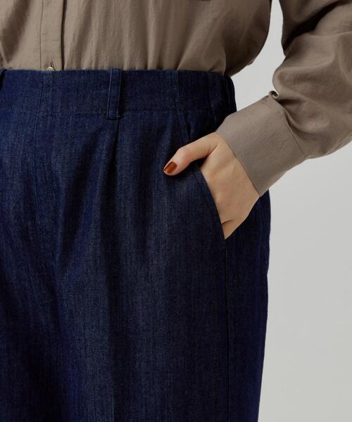 grove(グローブ)の「ダブルヘムワイドデニムパンツ(デニムパンツ・レディース・ネイビー/ブラック・01/02/03/04/05)」の15枚目の写真
