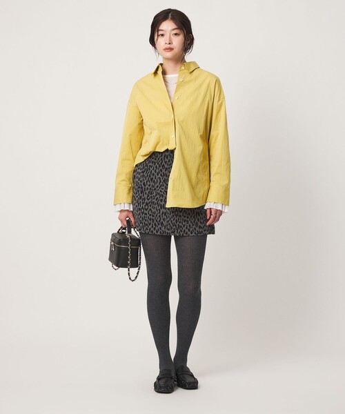 green label relaxing(グリーンレーベルリラクシング)の「<GLR_MINE>ミニスカート レオパード(スカート・レディース・ダークグレー・38/36)」の2枚目の写真