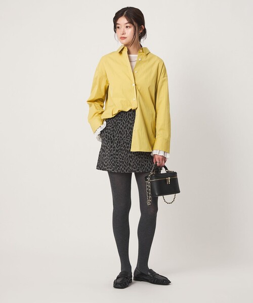 green label relaxing(グリーンレーベルリラクシング)の「<GLR_MINE>ミニスカート レオパード(スカート・レディース・ダークグレー・38/36)」の3枚目の写真
