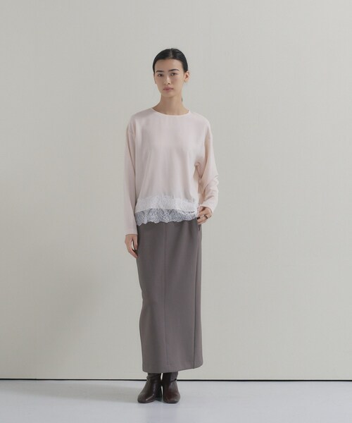 cloenc(クロエンス)の「【手洗い可】レースドッキングブラウス 万能インナー(シャツ/ブラウス・レディース・ブラウン系/オフホワイト・02/00)」の21枚目の写真