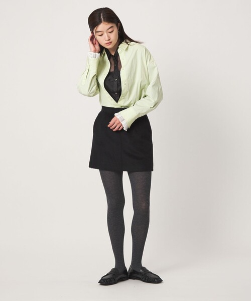 green label relaxing(グリーンレーベルリラクシング)の「<GLR_MINE>プリーツスリーブ シェイプ シャツ(シャツ/ブラウス・レディース・ライム/ホワイト/マスタード・FREE)」の18枚目の写真