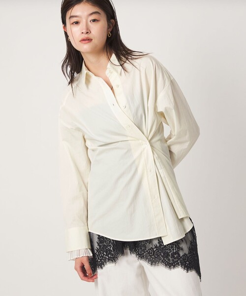 green label relaxing(グリーンレーベルリラクシング)の「<GLR_MINE>プリーツスリーブ シェイプ シャツ(シャツ/ブラウス・レディース・ライム/ホワイト/マスタード・FREE)」の19枚目の写真