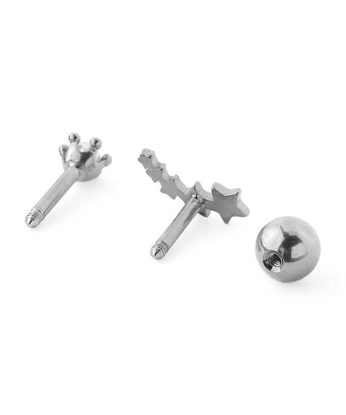 ANEMONE（アネモネ）の「【ステンレス】パール×スターナンコツピアス[2個セット]（ピアス（両耳用）・レディース・シルバー・FREE）」の3枚目の写真