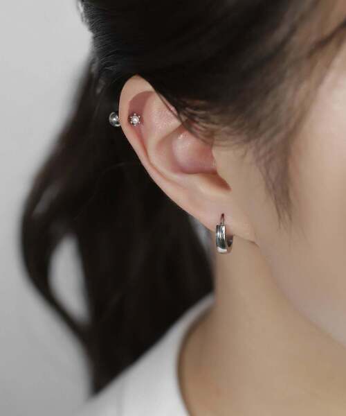 ANEMONE（アネモネ）の「【ステンレス】パール×スターナンコツピアス[2個セット]（ピアス（両耳用）・レディース・シルバー・FREE）」の6枚目の写真