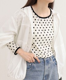 fredy emue | チュールドットロンTシャツ(Tシャツ/カットソー)