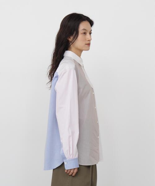 human woman(ヒューマンウーマン)の「◆【ウォッシャブル / 4カラー展開 / Good Price】ポプリンシャツ(シャツ/ブラウス・レディース・ボルドー/ホワイト系その他3/チャコールグレー/その他・MEDIUM)」の5枚目の写真