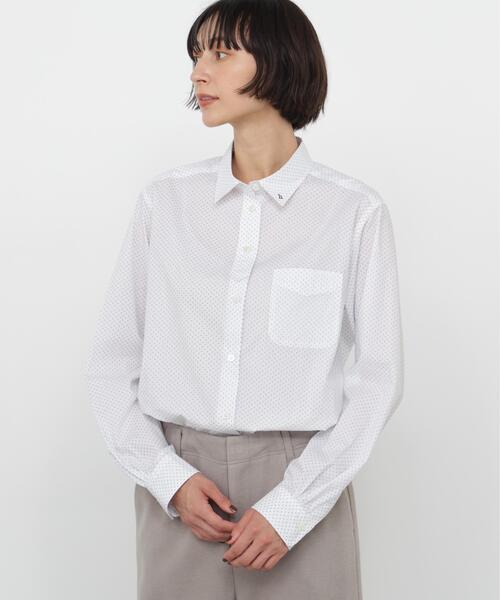 human woman(ヒューマンウーマン)の「◆【ウォッシャブル / 4カラー展開 / Good Price】ポプリンシャツ(シャツ/ブラウス・レディース・ボルドー/ホワイト系その他3/チャコールグレー/その他・MEDIUM)」の17枚目の写真