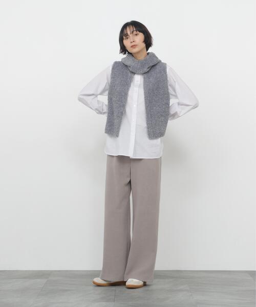 human woman(ヒューマンウーマン)の「◆【ウォッシャブル / 4カラー展開 / Good Price】ポプリンシャツ(シャツ/ブラウス・レディース・ボルドー/ホワイト系その他3/チャコールグレー/その他・MEDIUM)」の19枚目の写真