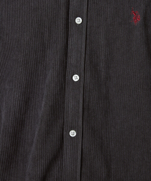 U.S. POLO ASSN.(ユーエスポロアッスン)の「U.S. POLO ASSN. × PUBLUX/ユーエスポロアッスン 別注 ワンポイント 刺繍 コーデュロイシャツ 限定展開(シャツ/ブラウス・メンズ・ベージュ/ネイビー/ブラウン/サックスブルー/チャコールグレー・SMALL/MEDIUM/LARGE)」の6枚目の写真