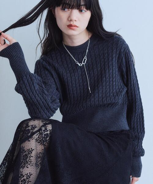 Soierie(ソワリー)の「soierie|Raw edge clip necklace(ネックレス・レディース・シルバー・00)」の2枚目の写真
