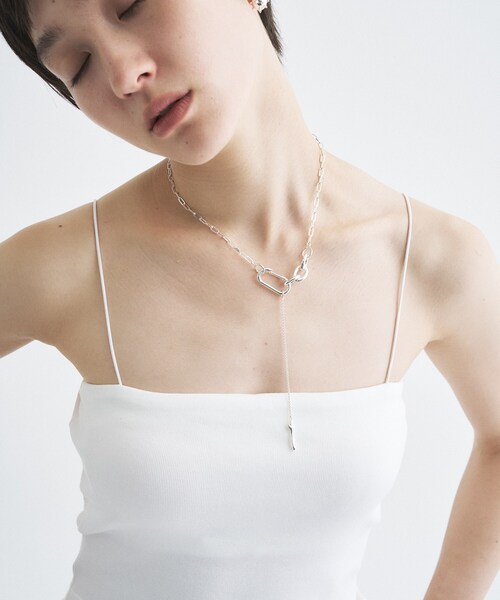 Soierie(ソワリー)の「soierie|Raw edge clip necklace(ネックレス・レディース・シルバー・00)」の3枚目の写真