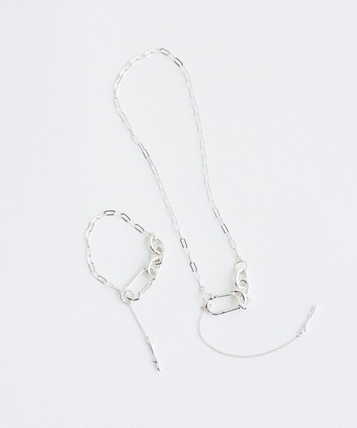 Soierie(ソワリー)の「soierie|Raw edge clip necklace(ネックレス・レディース・シルバー・00)」の5枚目の写真
