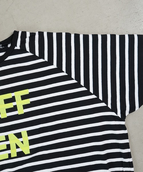 SOLAMONAT(ソラモナ)の「パフ天竺 裾紐ボーダー5分袖プルーオーバープリント(PUFF TEN)(Tシャツ/カットソー・レディース・ブラック×ホワイト/ホワイト×ブラック・FREE)」の15枚目の写真