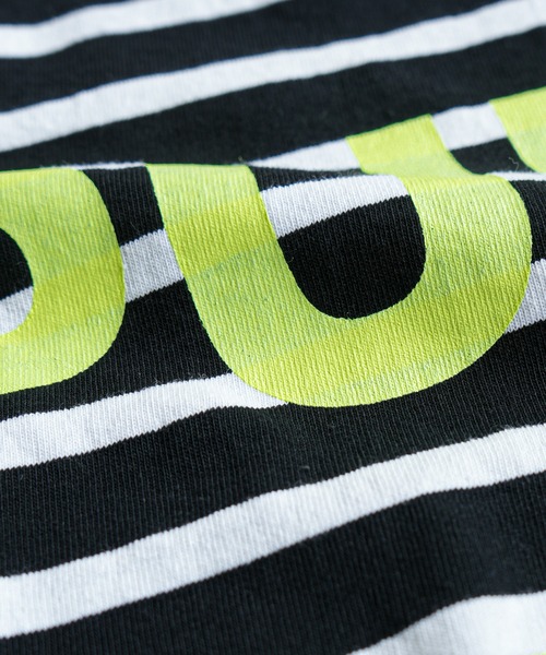 SOLAMONAT(ソラモナ)の「パフ天竺 裾紐ボーダー5分袖プルーオーバープリント(PUFF TEN)(Tシャツ/カットソー・レディース・ブラック×ホワイト/ホワイト×ブラック・FREE)」の8枚目の写真