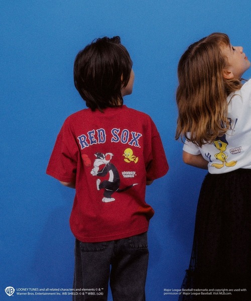 GLOBAL WORK(グローバルワーク)の「LOONEY TUNES×MLB 半袖TEE/1051892(Tシャツ/カットソー・キッズ・チャコールグレー/レッド/ブラウン/その他2/その他3/その他1・140cm/150cm/160cm/130cm)」の4枚目の写真