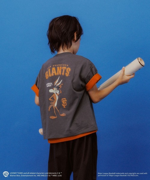 GLOBAL WORK(グローバルワーク)の「LOONEY TUNES×MLB 半袖TEE/1051892(Tシャツ/カットソー・キッズ・チャコールグレー/レッド/ブラウン/その他2/その他3/その他1・140cm/150cm/160cm/130cm)」の6枚目の写真