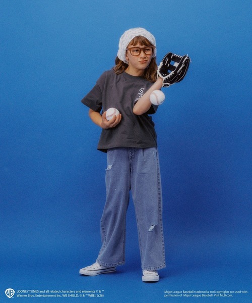 GLOBAL WORK(グローバルワーク)の「LOONEY TUNES×MLB 半袖TEE/1051892(Tシャツ/カットソー・キッズ・チャコールグレー/レッド/ブラウン/その他2/その他3/その他1・140cm/150cm/160cm/130cm)」の10枚目の写真