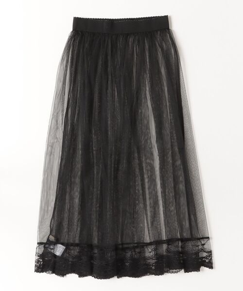 RiC(リック)の「SHEER LAYERED SKIRT(スカート・レディース・ブラック/ホワイト・FREE)」の20枚目の写真